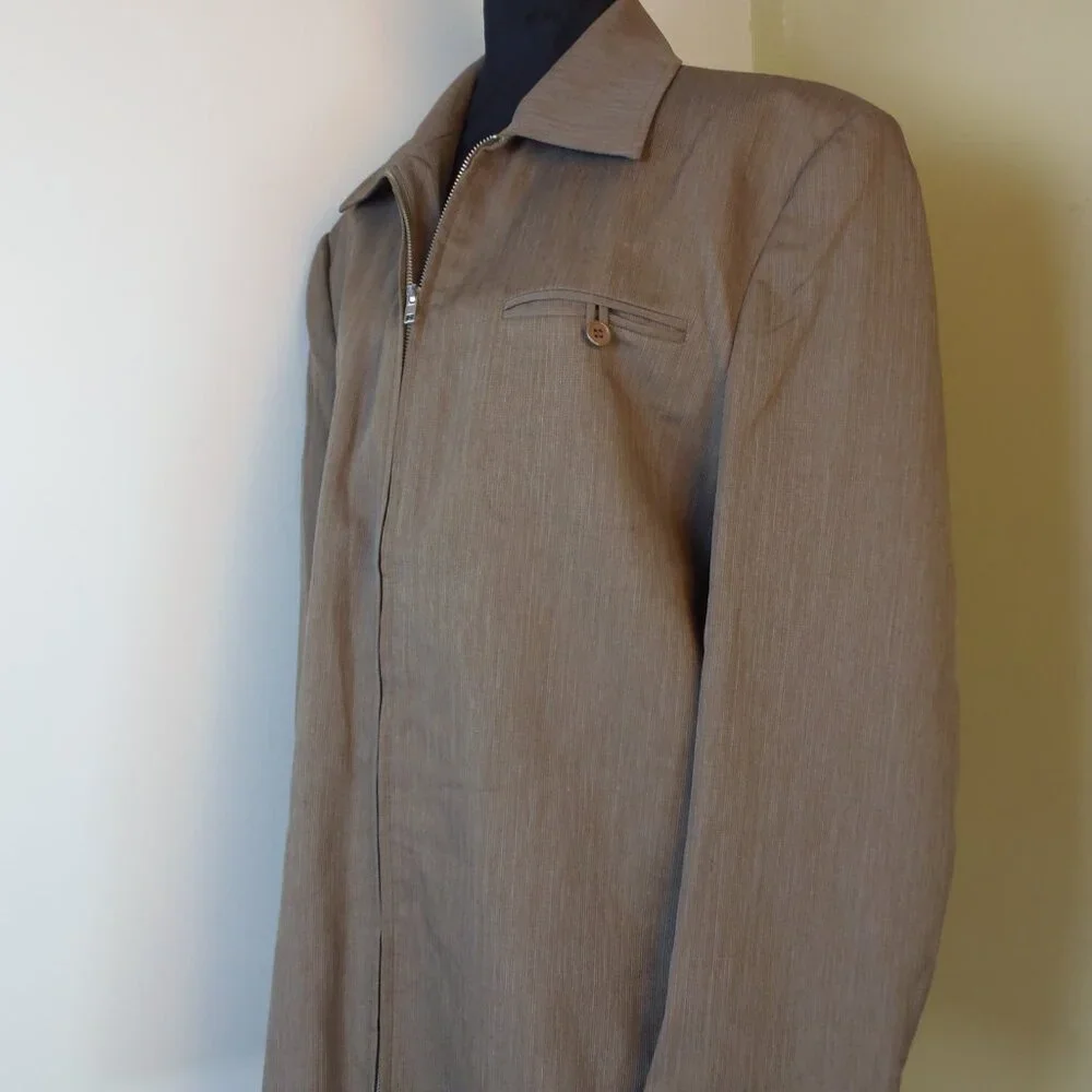 Vintage Haband Lion's Den Men's 44R‎ Front Zip Leisure Jacket MCM Hipster